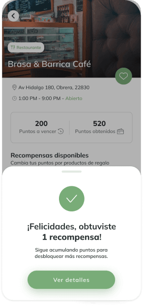 Mensaje de confirmación de que todo salio bien y obtuviste tu recompensa